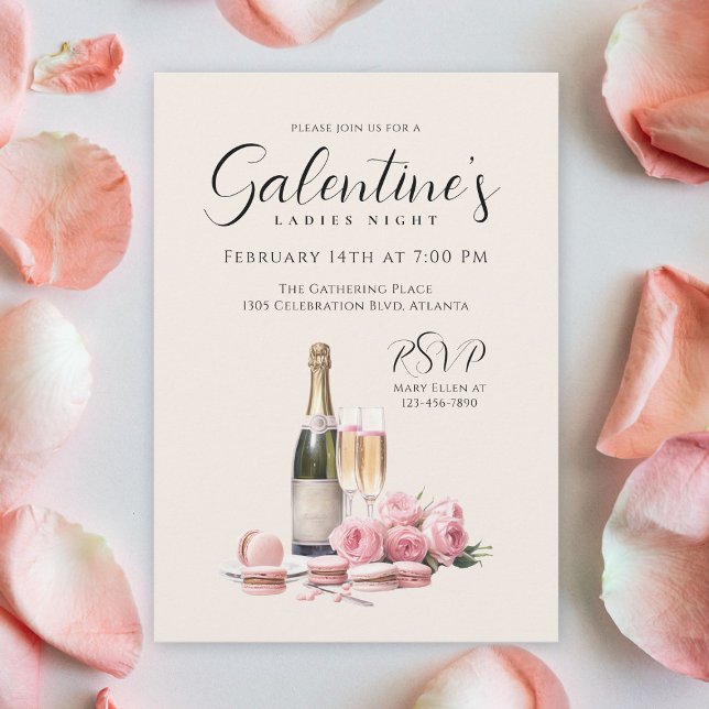 Invitación Champán y Rosas de la noche de las damas en Galent (Subido por el creador)