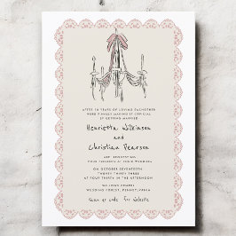 Invitación Chandelier Romance Vintage Wedding website