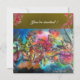 INVITACIÓN CHANSON DE ROLAND/ COMBATE DE KNIGHTS EN TORNEO