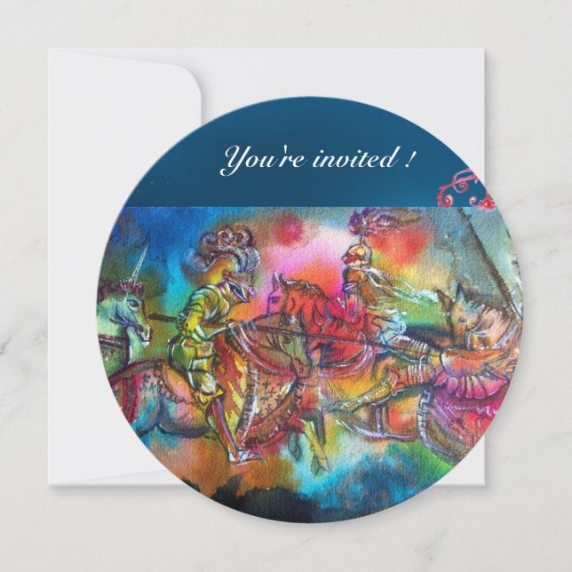 INVITACIÓN CHANSON DE ROLAND/ COMBATE DE KNIGHTS EN TORNEO (Anverso)