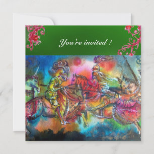 INVITACIÓN CHANSON DE ROLAND/ COMBATE DE KNIGHTS EN TORNEO