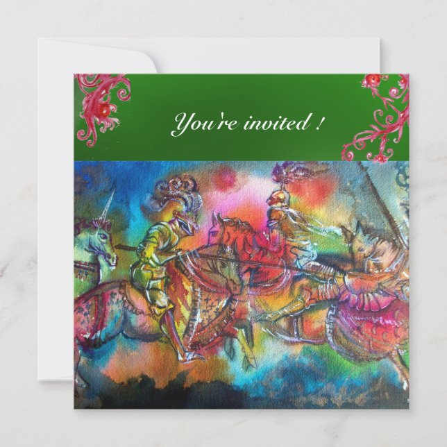 INVITACIÓN CHANSON DE ROLAND/ COMBATE DE KNIGHTS EN TORNEO (Anverso)