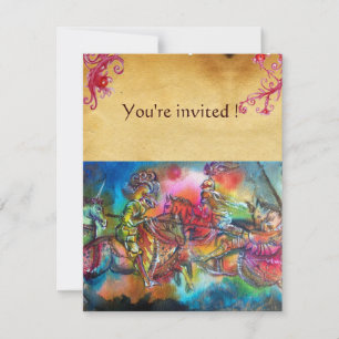 INVITACIÓN CHANSON DE ROLAND/ COMBATE DE KNIGHTS EN TORNEO