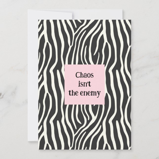 Invitación Chaos isn't the enemy (Anverso)