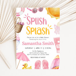 Invitación Chapoteo de verano Baby Shower