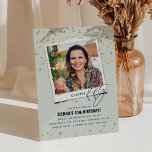 Invitación Chapter Fifty Fun Modern Photo 50th Birthday<br><div class="desc">¡Capítulo CINCUENTA! Invitar a amigos y familiares a celebrar una fiesta de cumpleaños número 50 con estas divertidas invitaciones de cumpleaños para adultos. El diseño incluye una instantánea de foto, el texto 'Chapter Fifty in serif and calligraphy font, faux gold purpurina confetti y una plantilla de cumpleaños editable que es...</div>