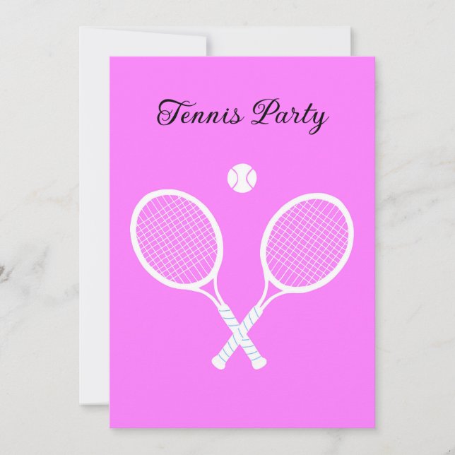 Invitación Chaquetas de tenis y Fiesta de bolas personalizada (Anverso)