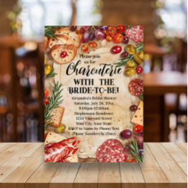 Invitación Charcuterias con la novia como ducha nupcial