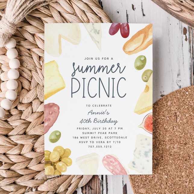 Invitación Charcuterias de verano cualquier ocasión picnic (Subido por el creador)
