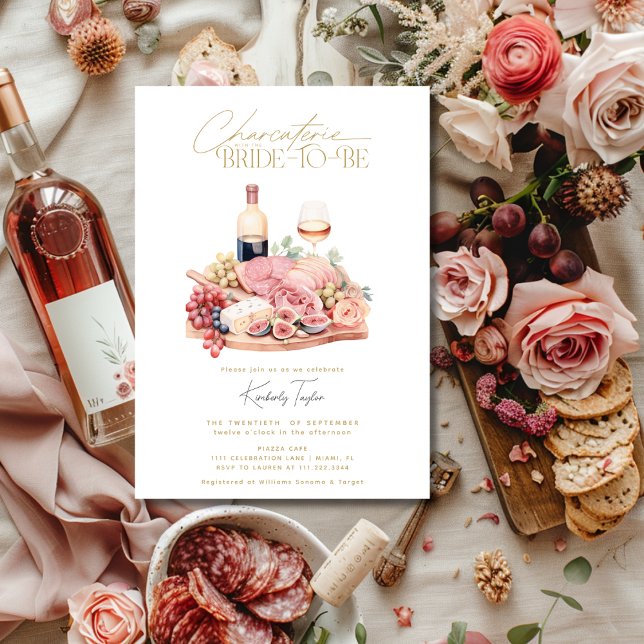 Invitación Charcuterie Board Bridal Shower (Charcuterie Board Bridal Shower Invitation)