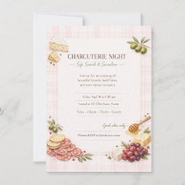 Invitación Charcuterie Girl's Night Party Invitation