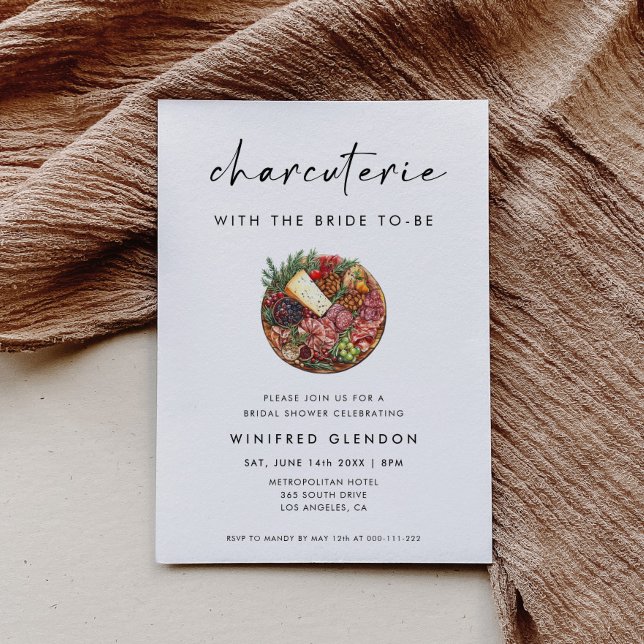 Invitación Charcuterie With the Bride To-Be Bridal Shower (Subido por el creador)