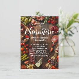 Invitación Charcuteristas Chicas fiesta de cumpleaños nocturn