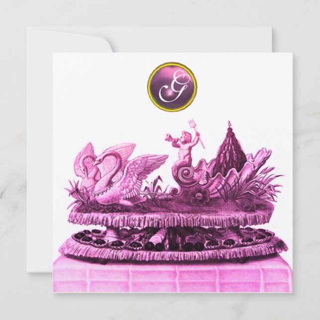INVITACIÓN CHARIOT DE SUDORES CON CUPCAKES DE ORO BODA DE PLA (Anverso)