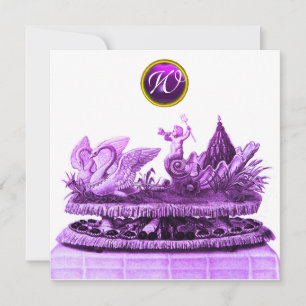 INVITACIÓN CHARIOT DE SUDORES Y CUPCAKES PURPLE BEACH WEDDING