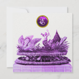 INVITACIÓN CHARIOT DE SUDORES Y CUPCAKES PURPLE BEACH WEDDING