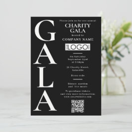 Invitación Charity Gala Fundraising Event QR Code Logo