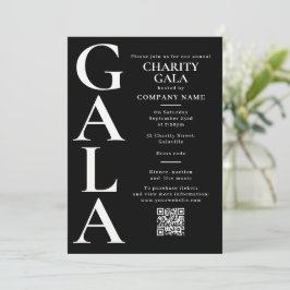 Invitación Charity Gala Template Fundraising Event QR Code