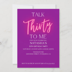 Invitación Charla rosa 30 para mí 30 cumpleaños