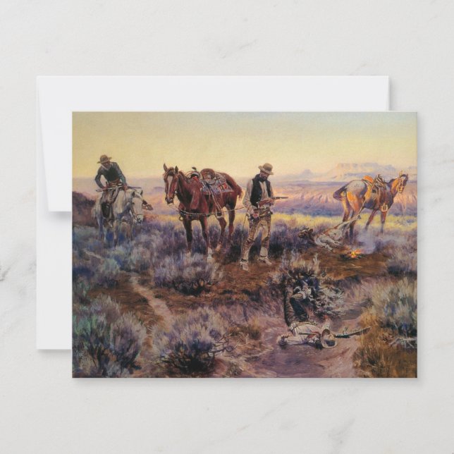 Invitación Charles M. Russell que paga al Fiddler (1919) (Anverso)