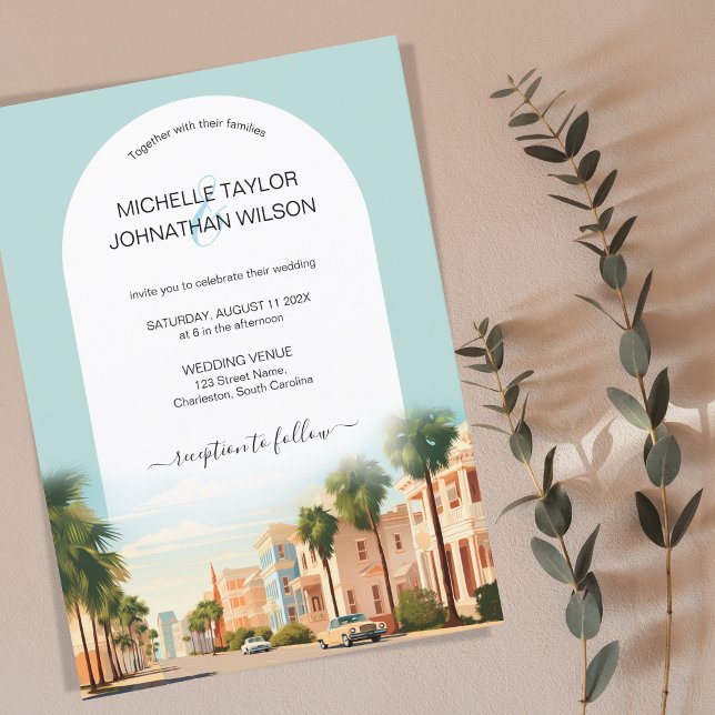 Invitación Charleston de Boho Vintage Retro Destino Boda (Subido por el creador)