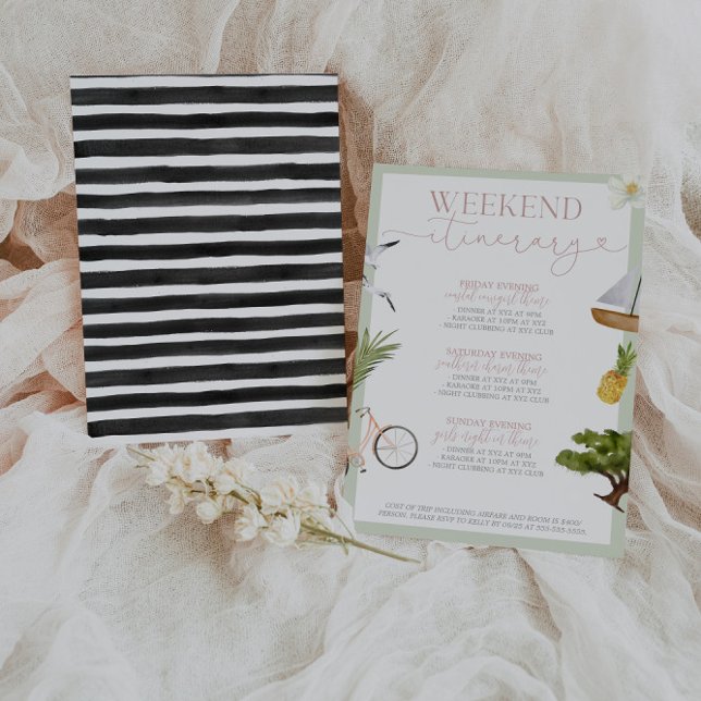 Invitación Charleston SC Bachelorette Itinerary (Subido por el creador)