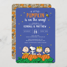 Invitación Charlie Brown y la Baby Shower de calabaza de pand