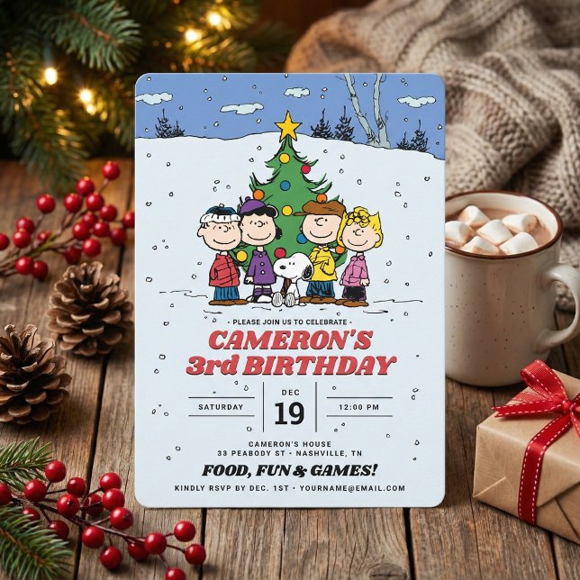 Invitación Charlie Brown y los cumpleaños de invierno de los  (Subido por el creador)