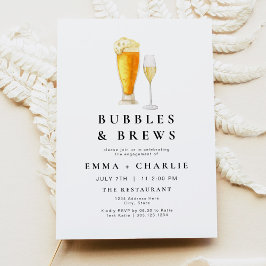 Invitación CHARLIE Burbujas modernas y fiesta de compromiso