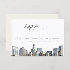 Invitación CHARLOTTE NORTH CAROLINA Skyline Destination RSVP