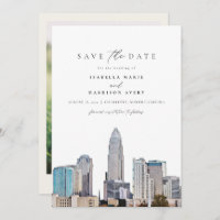 CHARLOTTE NORTH CAROLINA Skyline Save the Date