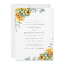 Charlotte Rustic Sunflowers Boda Católica