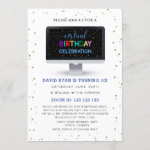 Charm Boy Colorful Virtual Birthday