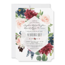 Charm Burgundy Floral Hexagon Frame Boda