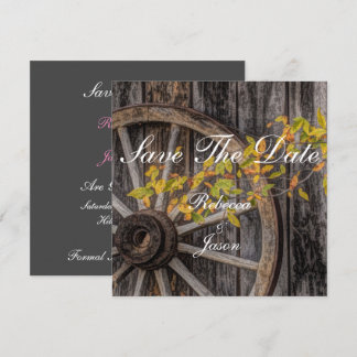 Invitación Charm Country - Rueda de vagón occidental rústica