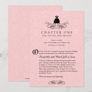 Invitación Charm de libro de historias   Bridal Shower