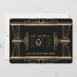 Invitación Charm Great Gatsby SERÁ MI MEJOR HOMBRE