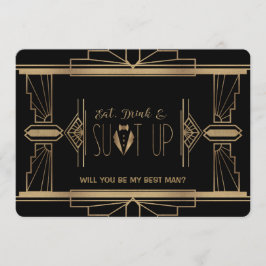 Invitación Charm Great Gatsby SERÁ MI MEJOR HOMBRE
