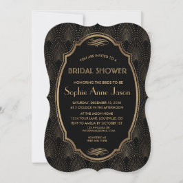 Invitación Charm Great Gatsby Vintage Art Deco Bridal Shower