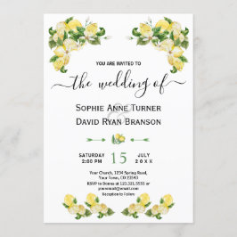 Invitación Charm Mediterranean Lemon Fruits Flowers Boda