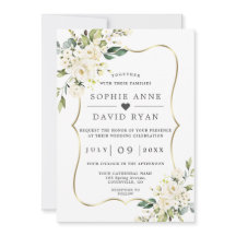 Charm White Flowers Gold Todo En Un Boda