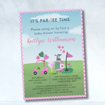 Charming Baby Shower Rosa de Golf Par-Tee