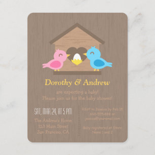 Invitación Charming Casa de Pájaro en Árbol Huevo Fiesta de B