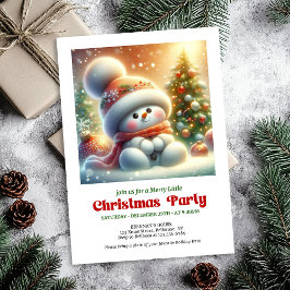 Invitación Charming funny snowman invite holiday tones DGL