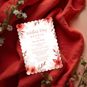 Invitación Charming Pink Floral Mothers Day Brunch