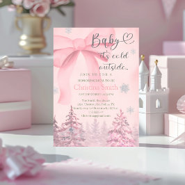 Invitación Charming Snowflake Baby Shower for Your Baby Girl