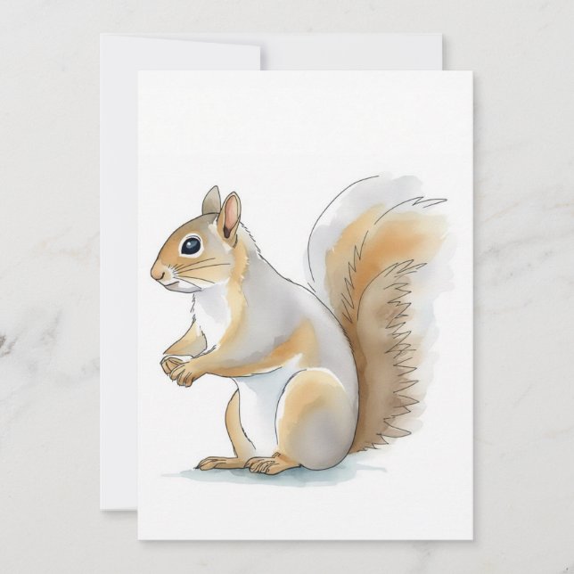 Invitación Charming Squirrel (Anverso)