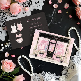 Invitación Charming Vintage Lingerie Shop Bridal Pastel Pink