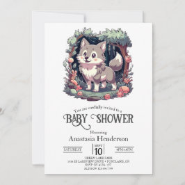 Invitación Charming Wolf Baby Shower