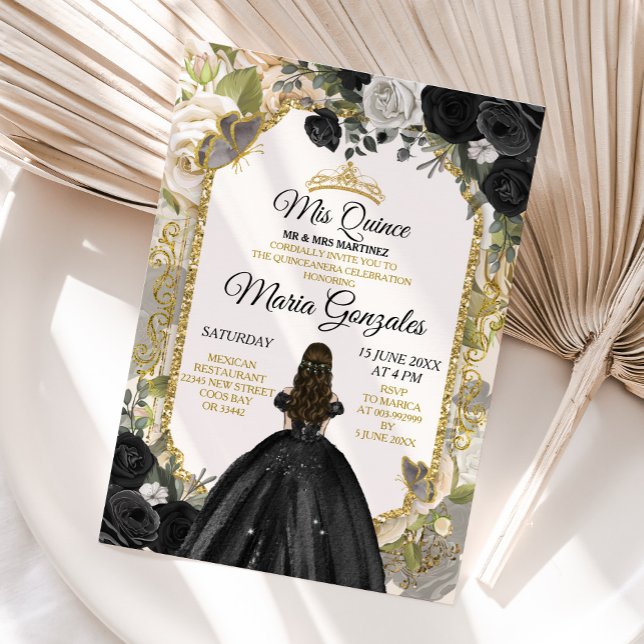 Invitación Charra mexicana de oro mis XV mariposa de Anos (Subido por el creador)